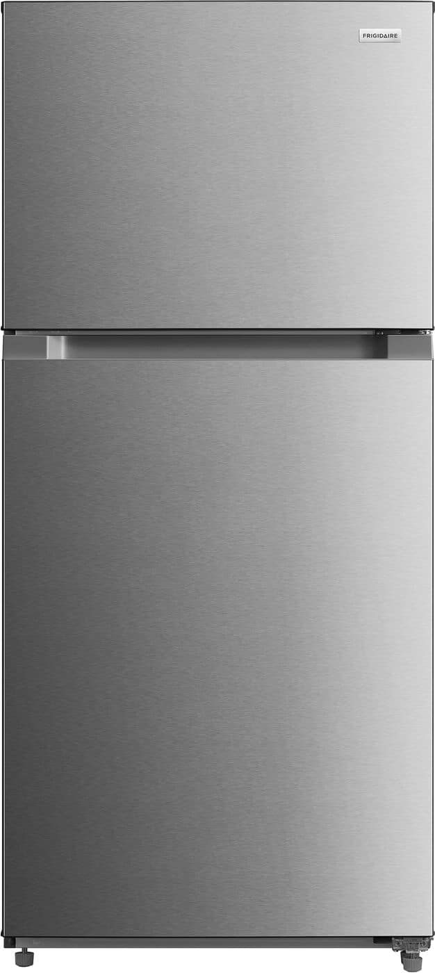 Front. Frigidaire - 30 in. Wide 19 Cu. Ft. Garage Ready Top Freezer Refrigerator - Fingerprint-Resistant Stainless Steel Look.