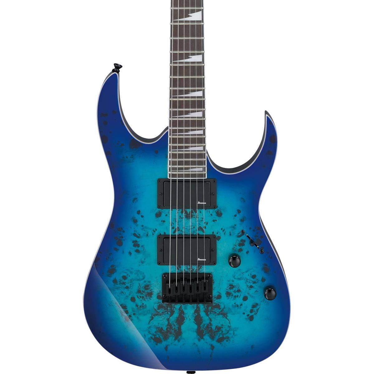 Alt View 3. Ibanez - Ibanez GRGR221PA Gio RG Electric Guitar, Aqua Burst.