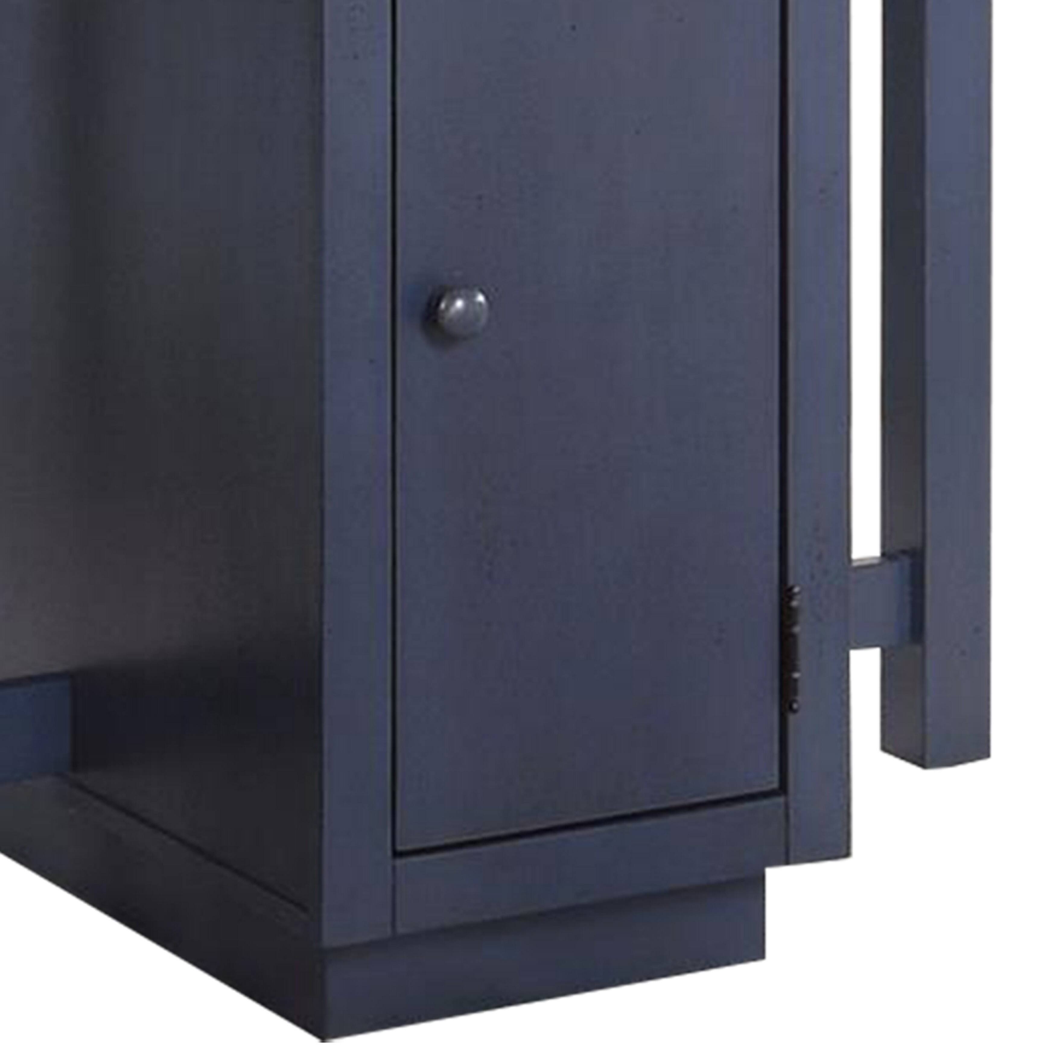 Alt View 3. Manhattan Lane - 5 Piece Counter Height Dining Table Set, 4 Stools, Antique Oak, Blue Wood - Brown, Blue.