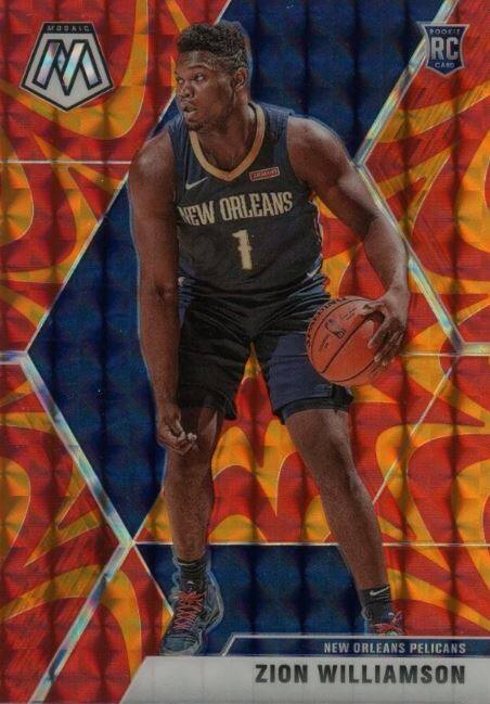 Mosaic NBA  
Mosaic Rookie Card  
New Orleans Pelicans  
Zion Williamson