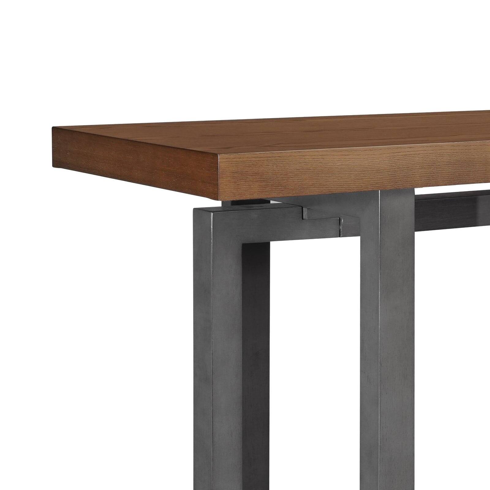 Alt View 1. Kadyn - 59" Narrow Console Table, MDF Entryway Sofa Table for Hallway, Living Room, Strong Metal Stand, Space-Saving Design - Gray.