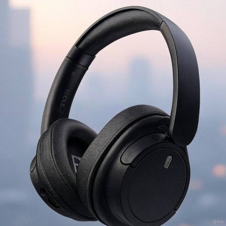 Zell Electronics - Bluetooth 5.3 Over-Ear Headphones with Mic, 90H Battery, Foldable Design, Bass & Pop Sound Modes - Black