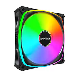 Montech - AX120 PRO AX120PB ARGB Fan, 1600PWM, High-End Durability 120mm - Black