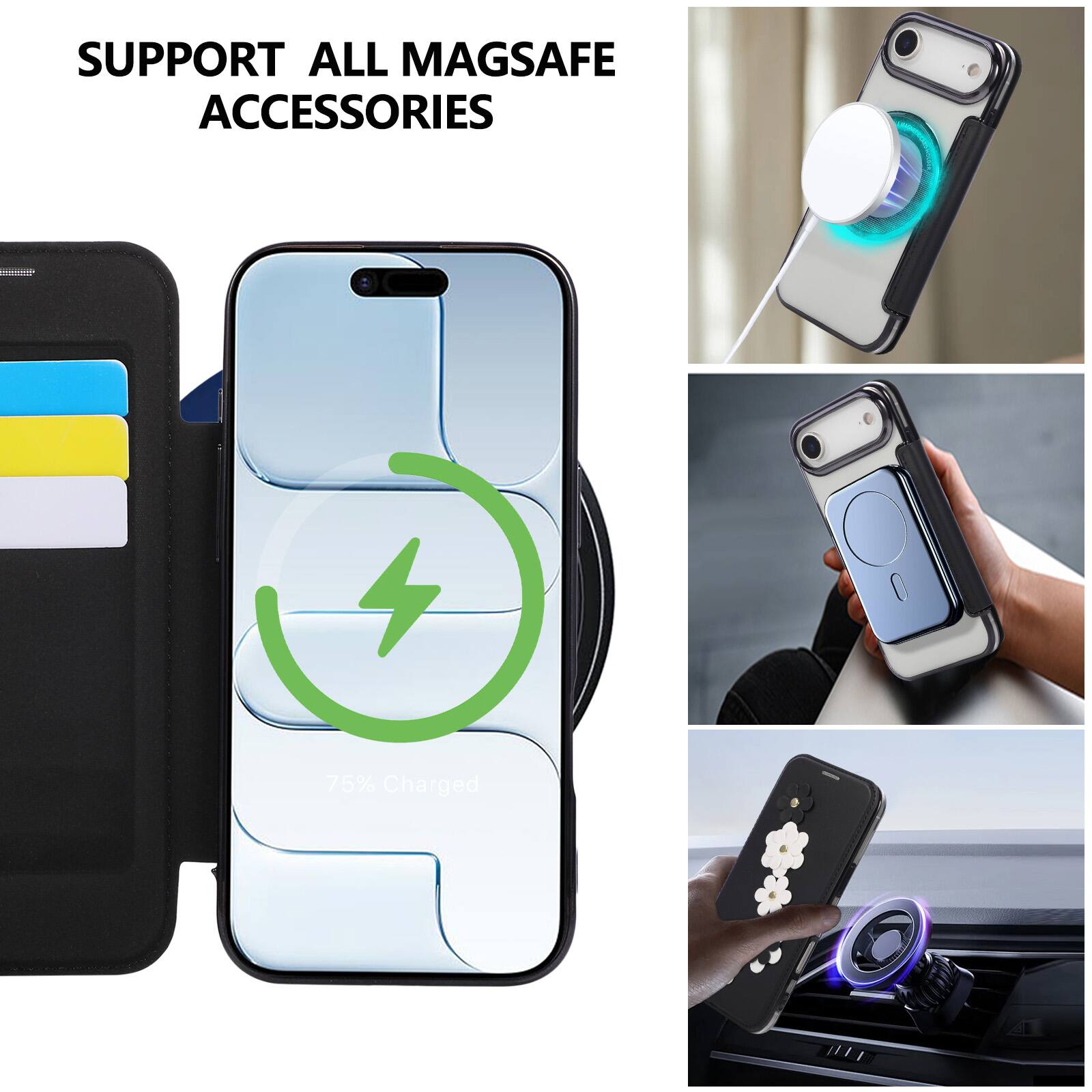 SUPPORT ALL MAGSAFE ACCESSORIES

75% Charged