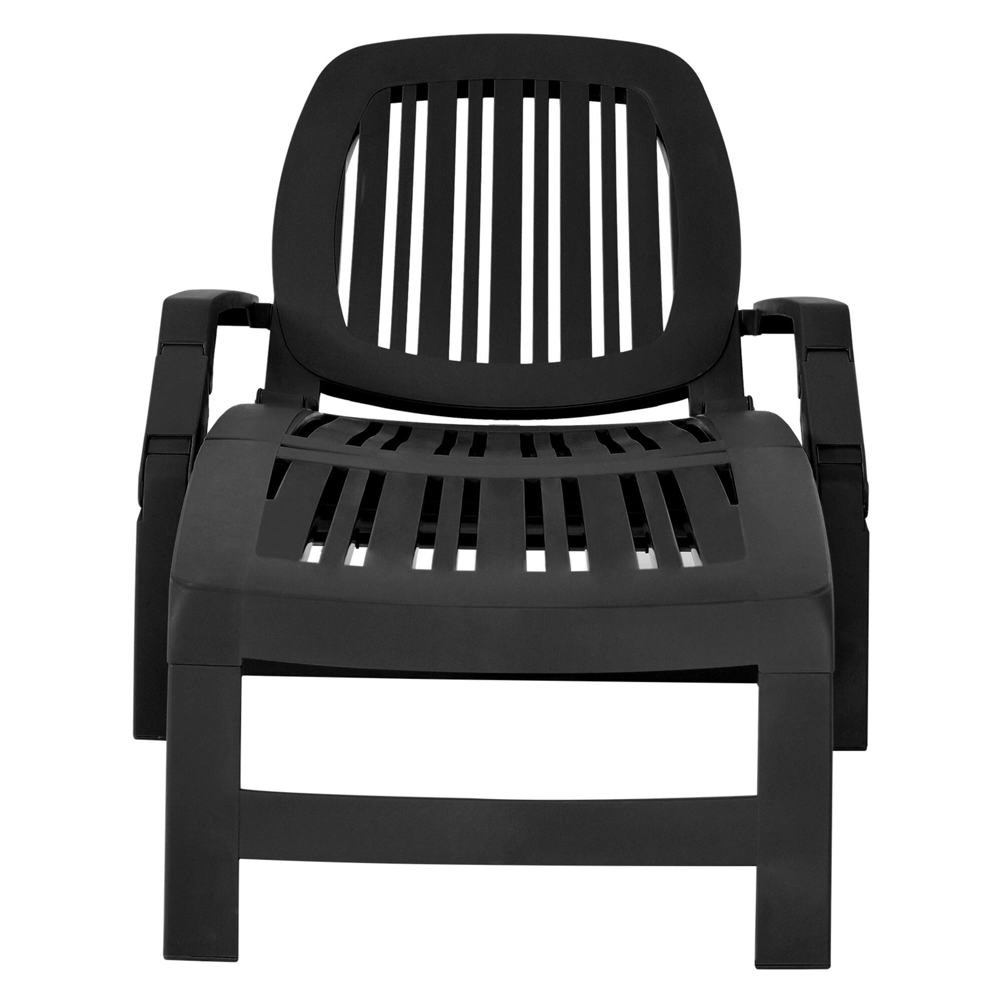 Alt View 8. Gymax - Gymax Set of 2 Patio Adjustable Chaise Lounge Chair Folding Sun Lounger Recliner Black - Black.