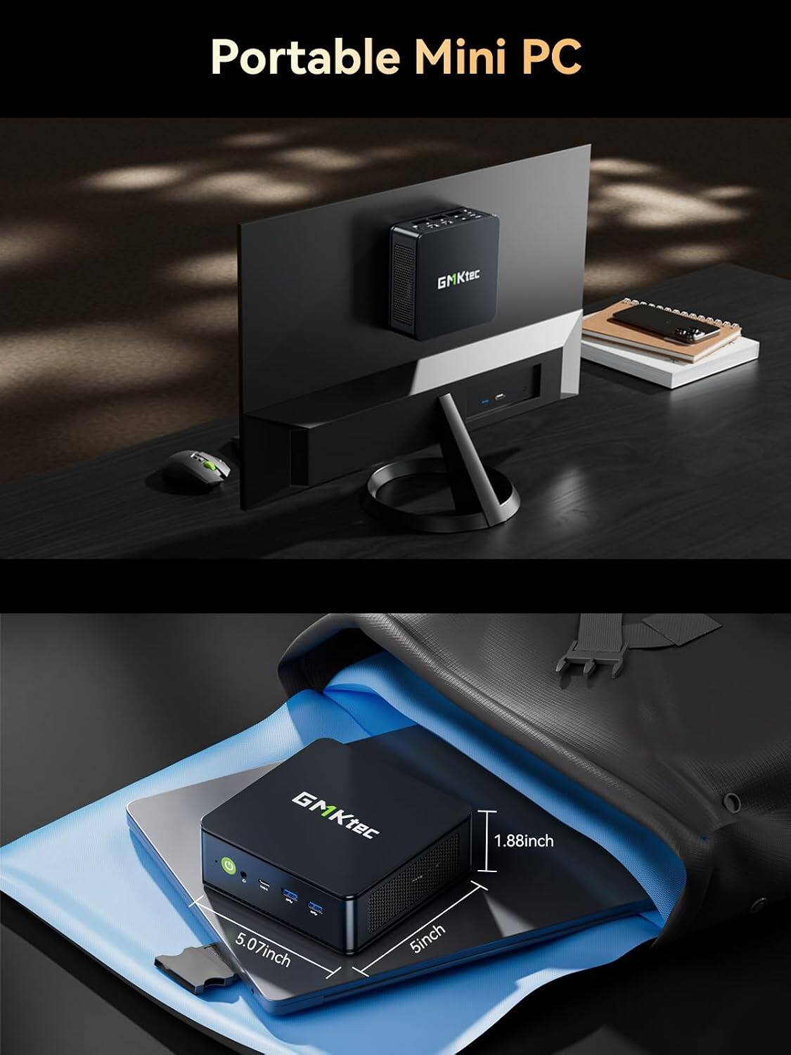 Portable Mini PC  
GMKtec  
GMKtec C  
5.07inch  
5inch  
1.88inch