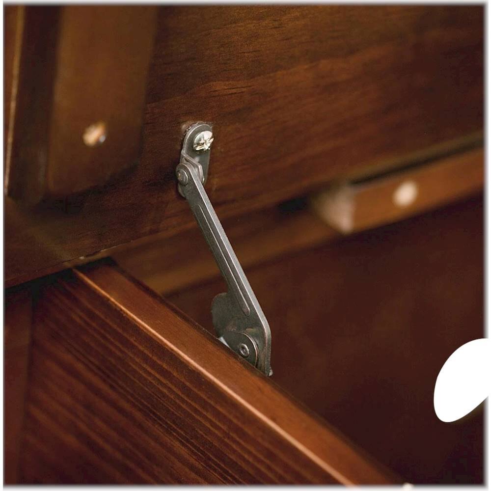 Alt View 14. Simpli Home - Artisan Rectangular Contemporary Wood Storage Bench - Russet Brown.