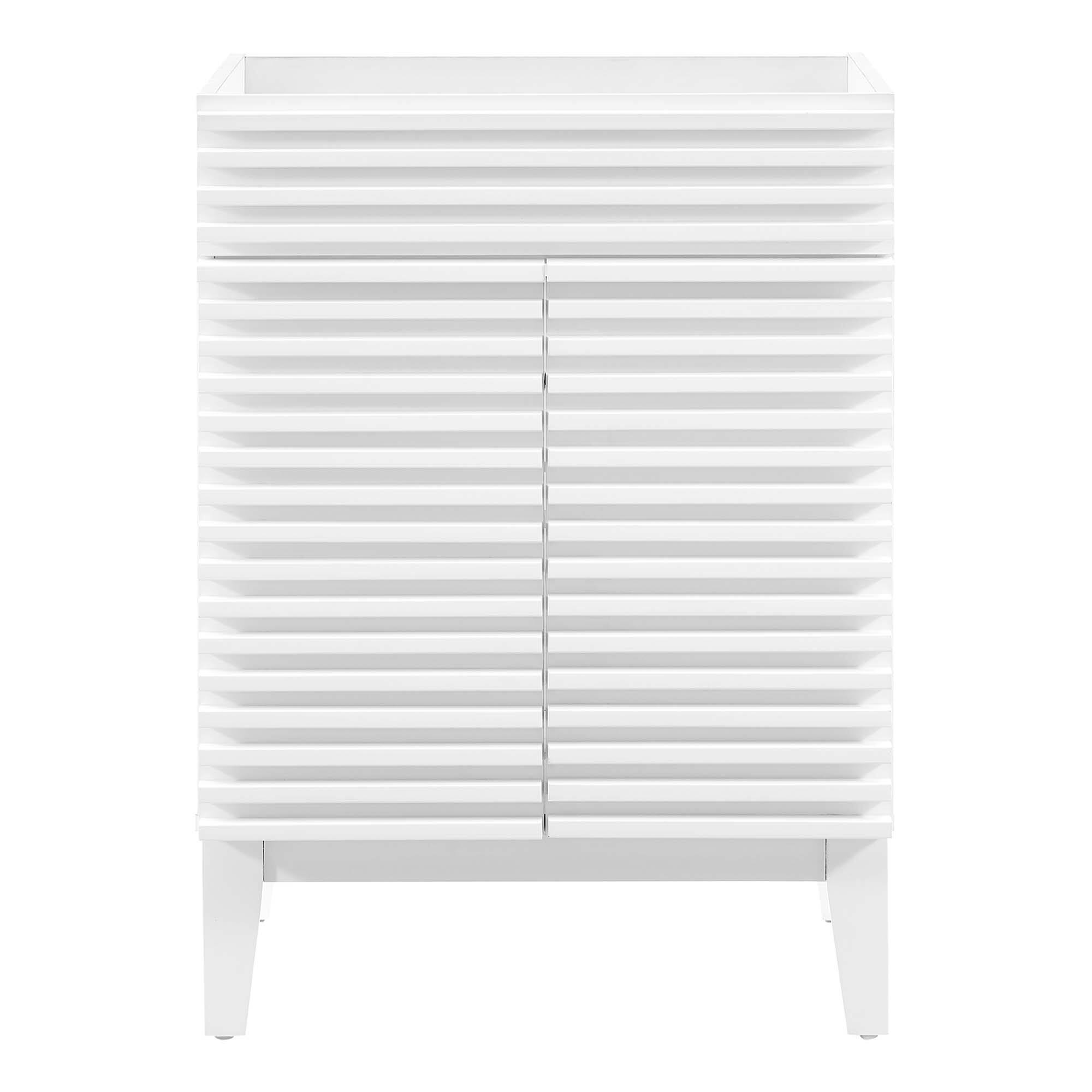 Alt View 2. Modway - Render 18" and 24" Bathroom Cabinets Basin Not Included - White.