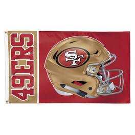 WinCraft - San Francisco 49ers 3' x 5' Helmet Deluxe Single-Sided Flag - Multicolor