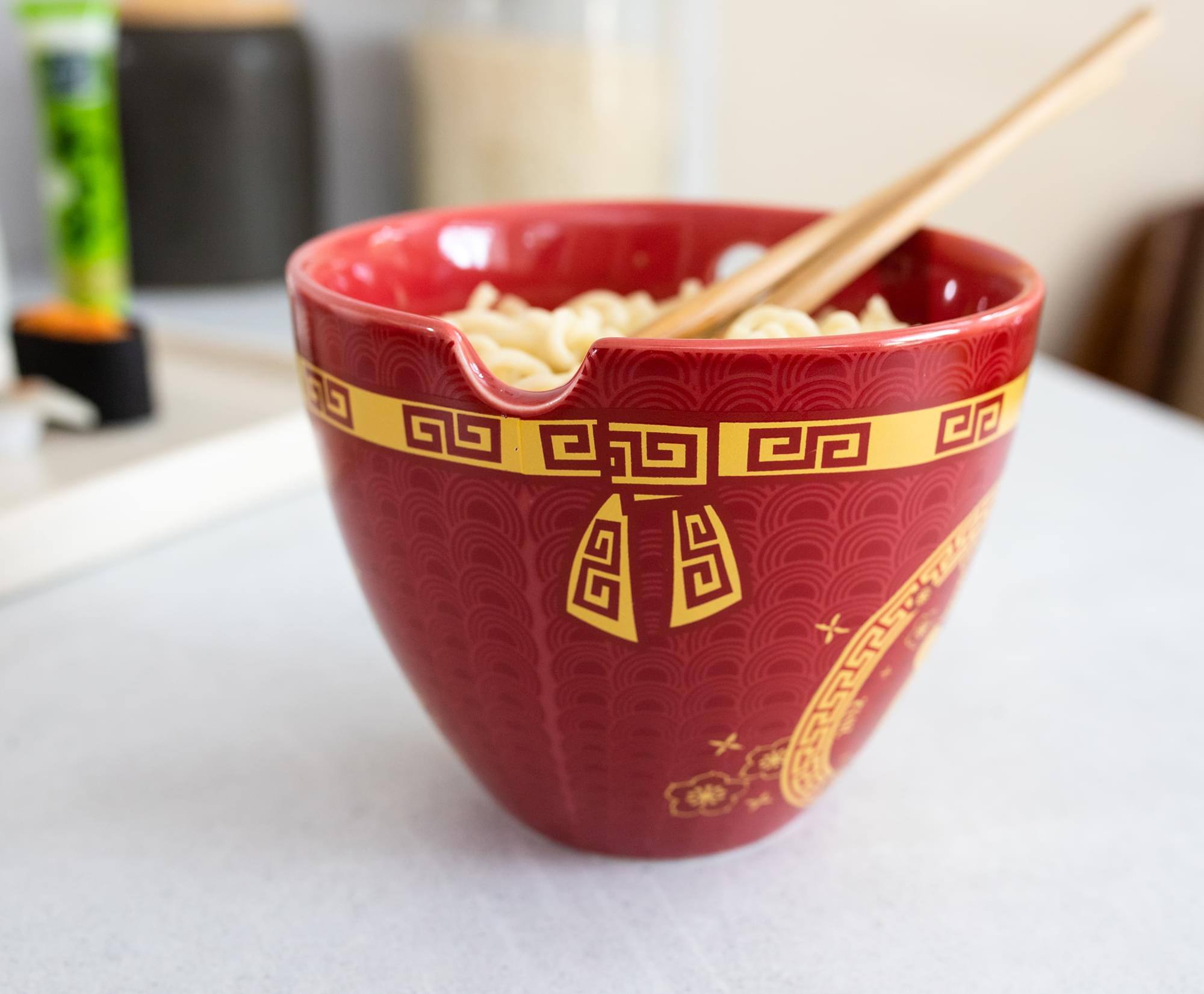 Alt View 10. Boom Trendz - Year Of The Rat Chinese Zodiac 16-Ounce Ramen Bowl and Chopstick Set - Red.