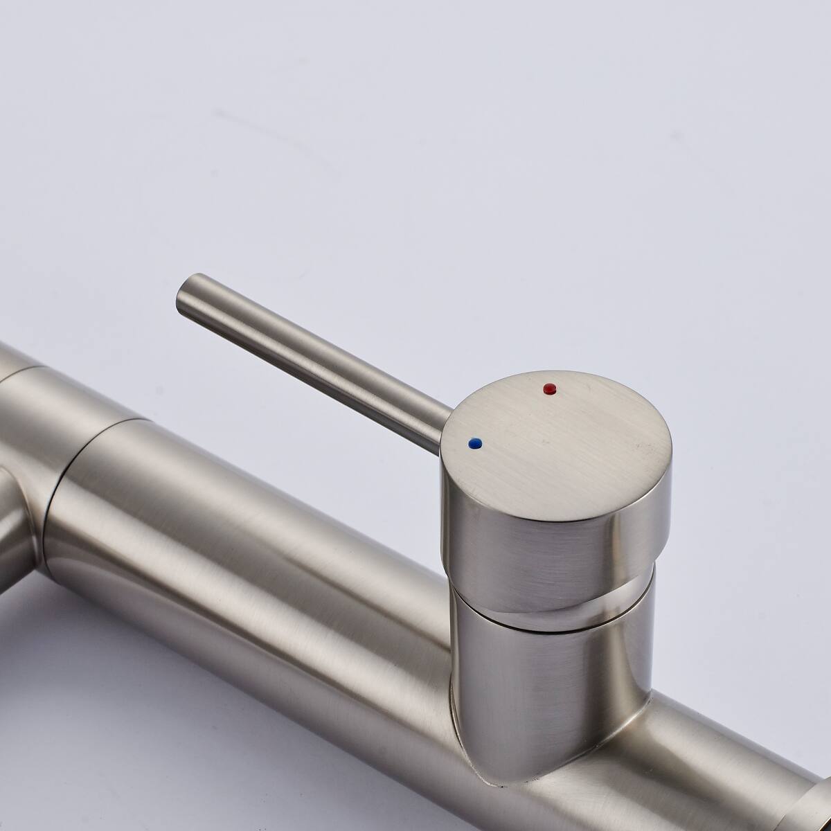 Alt View 2. Ropilly - Ropilly Pull Down Kitchen Faucet Brushed Nickel Stainless Steel Look Single Handle Dual Spout Single Hole - Brushed Nickel.