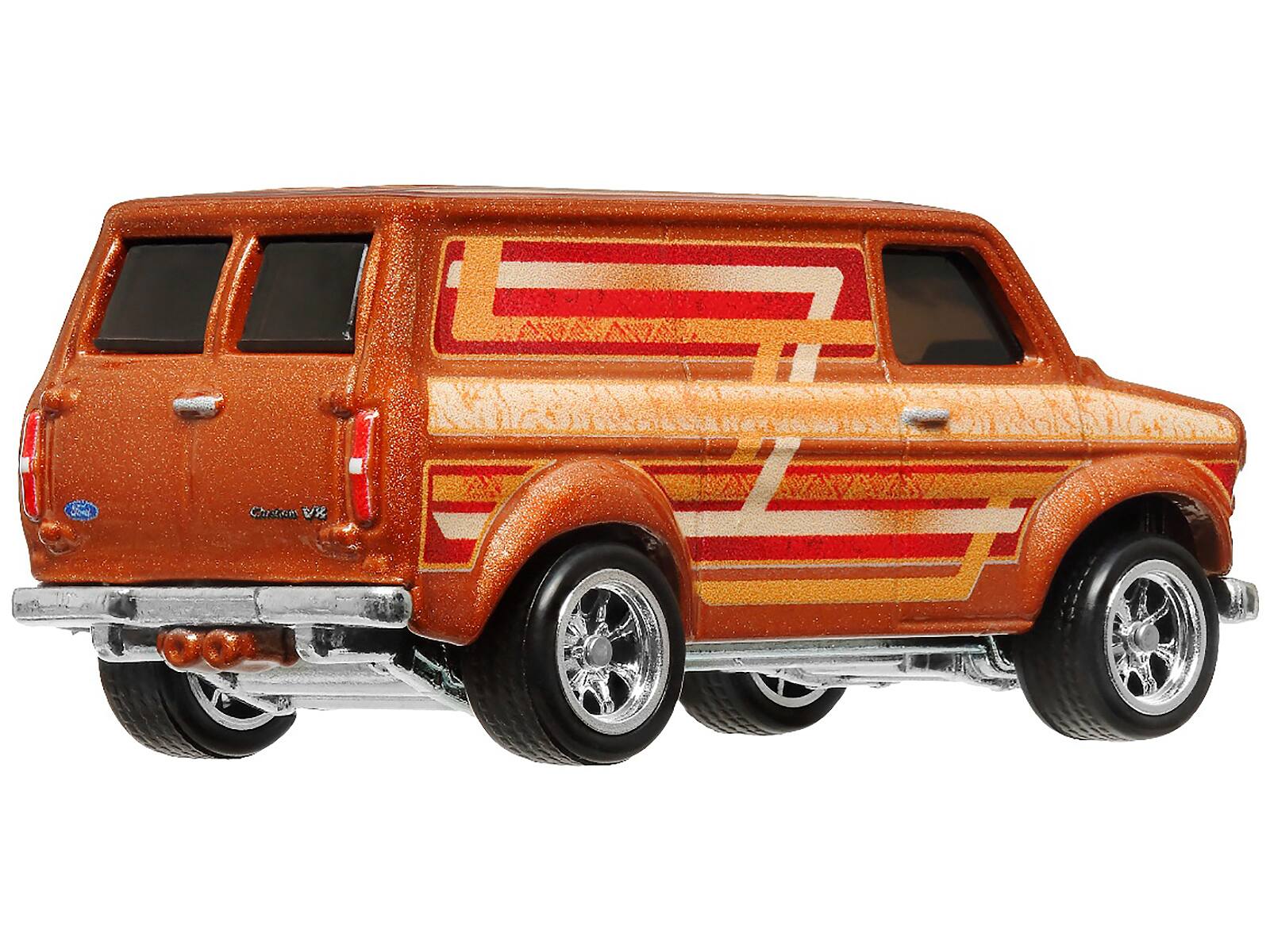 Left. Hot Wheels - Ford Transit Supervan Copper Metallic with Graphics "Boulevard" Series Diecast Model Car by Hot Wheels - Copper Metallic.