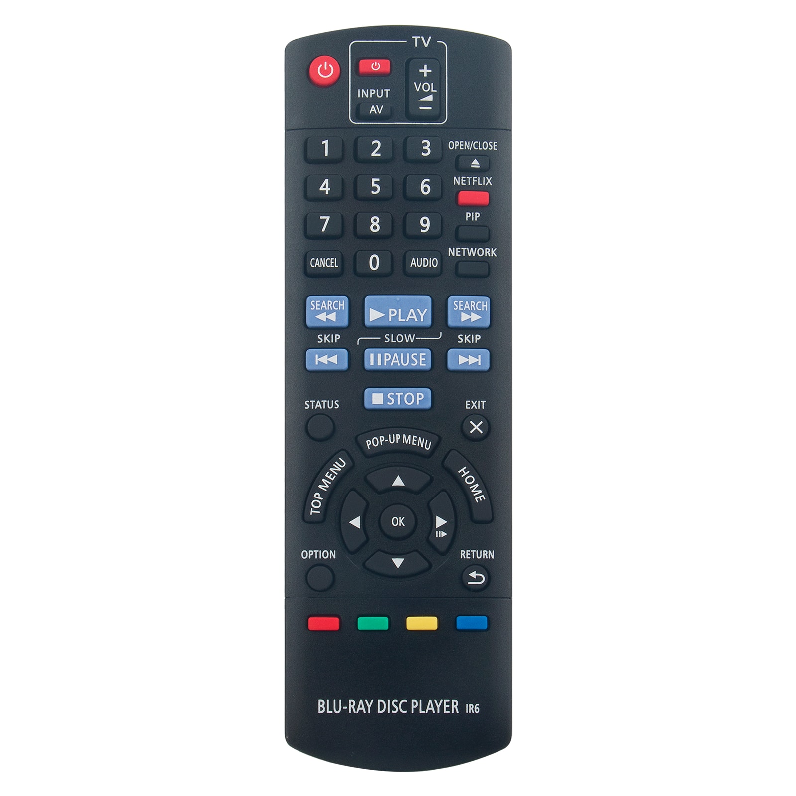 ZdalaMit - Replacement Remote N2QAYB000739 Sub N2QAYB000734 fit for Panasonic Blu-ray Disc Player DMP-BD77 DMP-BD87 DMP-BD871 - Black