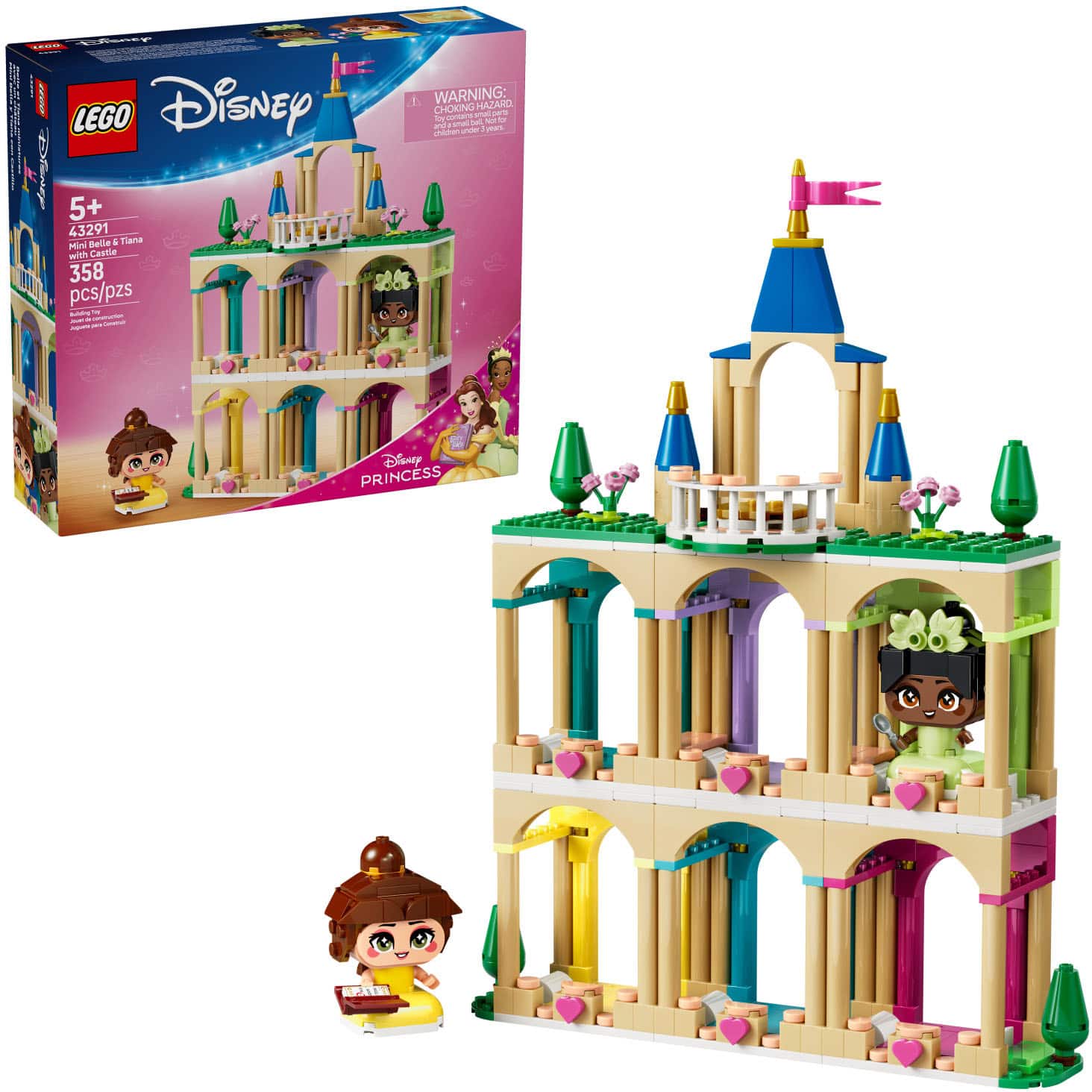 I | I HOL | - | se0e Disney LEGO deel 5+ 43291 Belle & Tiana Mini mith Cautie 358 pcs/pzs L - - - - i - f WARNING: HAZARD CHOKING uad meia - Sy comtene NS t smail a J m mndte under Disney PRINCESS