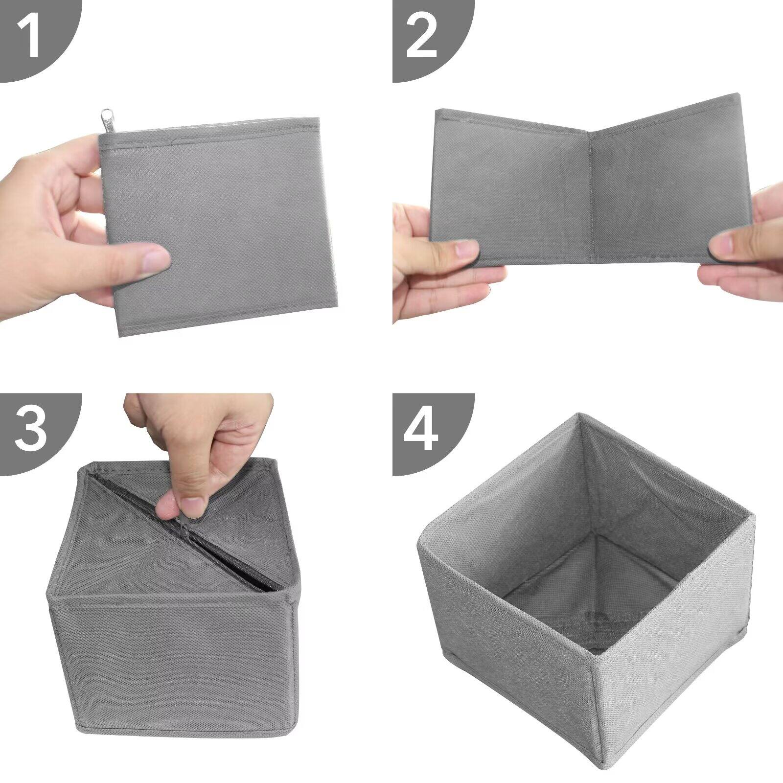 Alt View 1. Tooloton - Closet Drawer Organizers, 12-Pack Storage Bins and Drawer Dividers (Grey) - Grey.