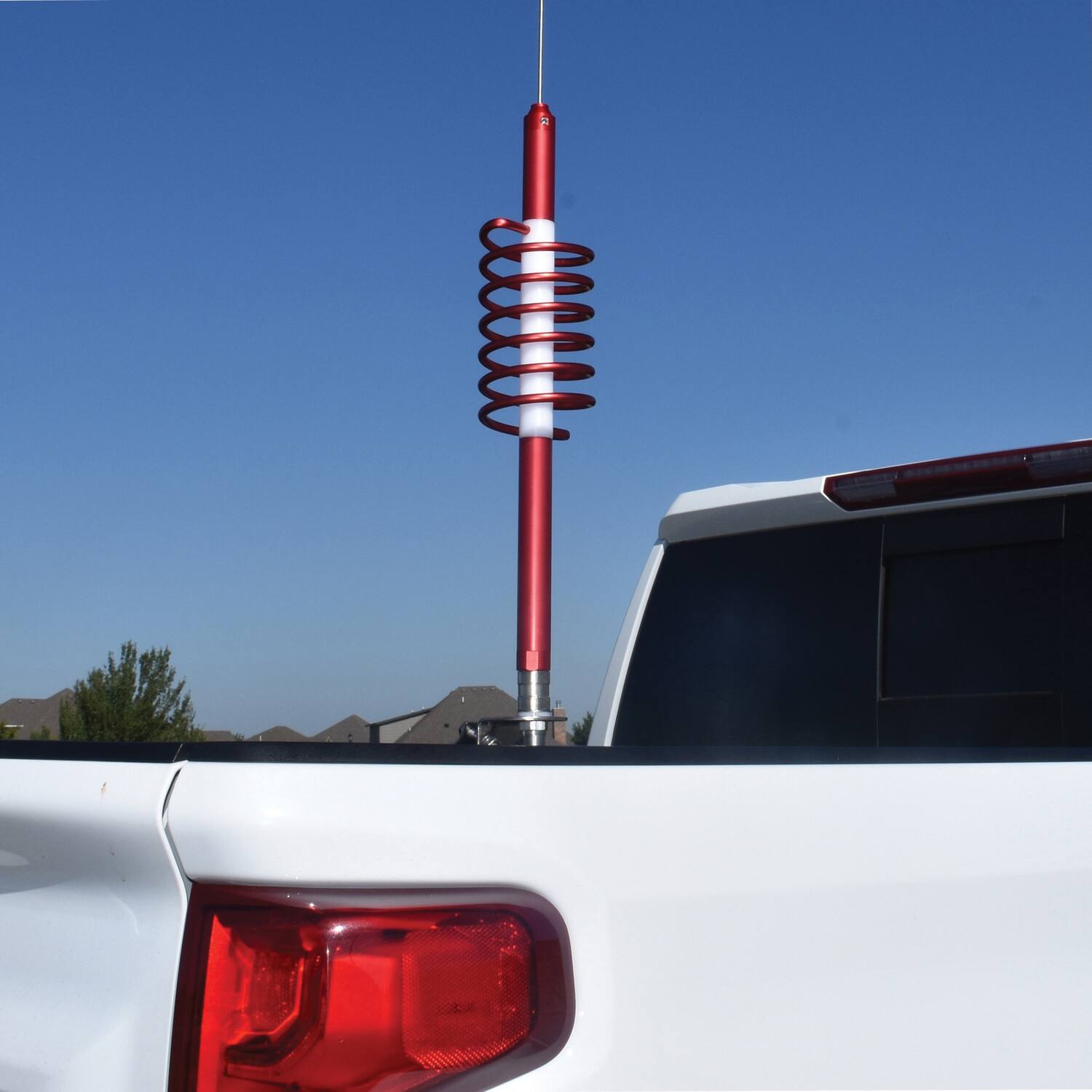 Alt View 5. Tram - Tram WC-6-R WC-6 2,000-Watt WILDCAT Trucker CB Antenna with 6-In. Anodized Aluminum Shaft with Extremely Low SWR - Red.