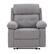 Front. CorLiving - Oren Manual Recliner - Light Grey.