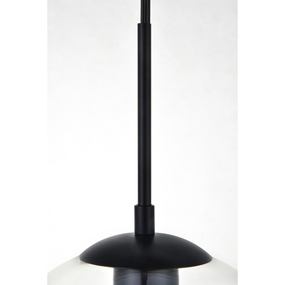 Back. Living District - Baxter 1 Light Black plug-in Pendant With Clear Glass - Black.