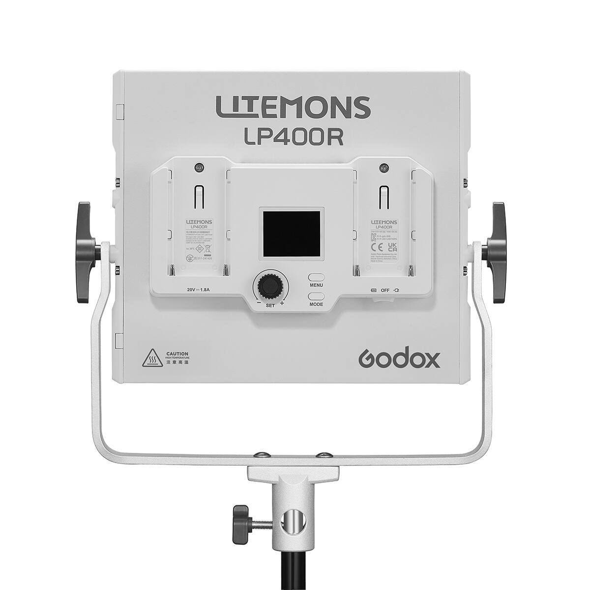 LITEMONS LP400R  
LITEMONS LP400R  
20V-1.8A  
MENU  
SET  
CAUTION  
Godox