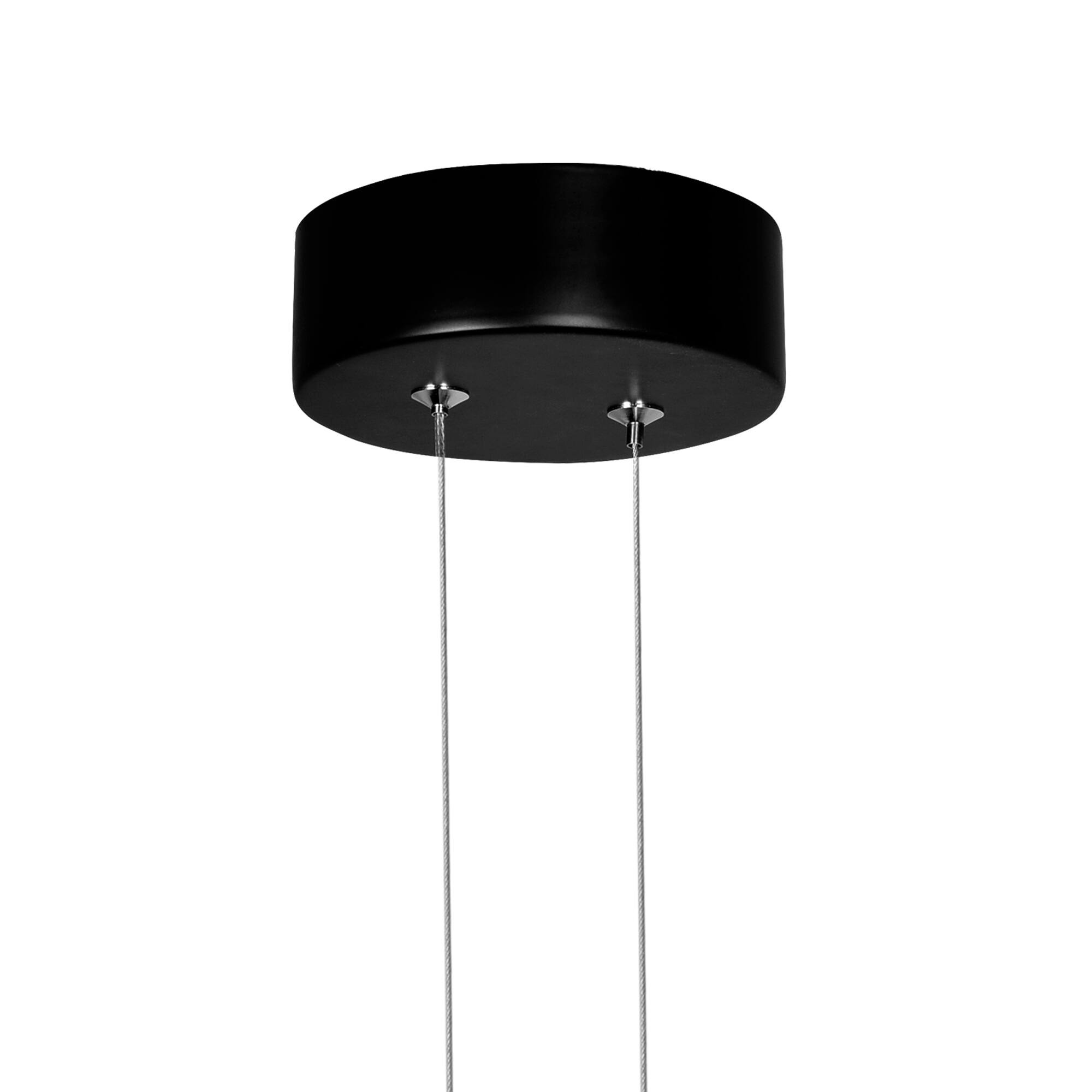 Back. CWI Lighting - Pulley 12 in LED Black Mini Pendant - Black.