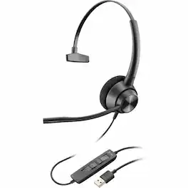 HP - Poly EncorePro 320 Stereo USB-C Headset TAA - Microsoft Teams Certification - Mono - USB Type C - Wired - 32 Ohm - 50 Hz - Red