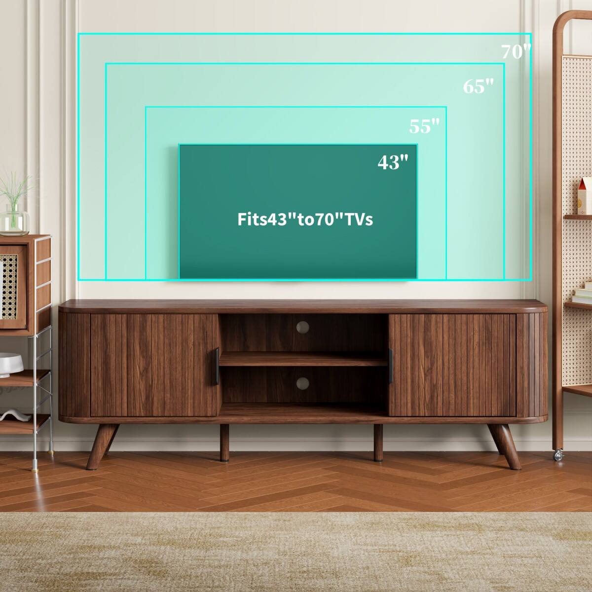 70"
65"
55"
43"
Fits 43" to 70" TVs