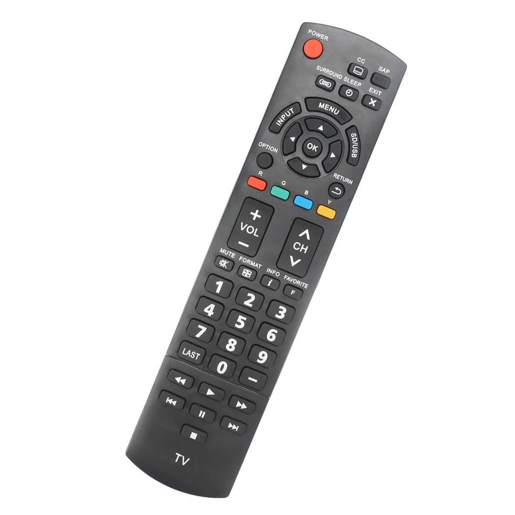 POWER  
CC  
SURROUND  
SLEEP  
GID  
EXIT  
MENU  
INPUT  
OPTION  
OK  
SD/USB  
R  
G  
B  
Y  
RETURN  
VOL  
MUTE  
CH  
FORMAT  
INFO  
FAVORITE  
1  
2  
3  
4  
5  
6  
7  
8  
9  
0  
LAST  
TV