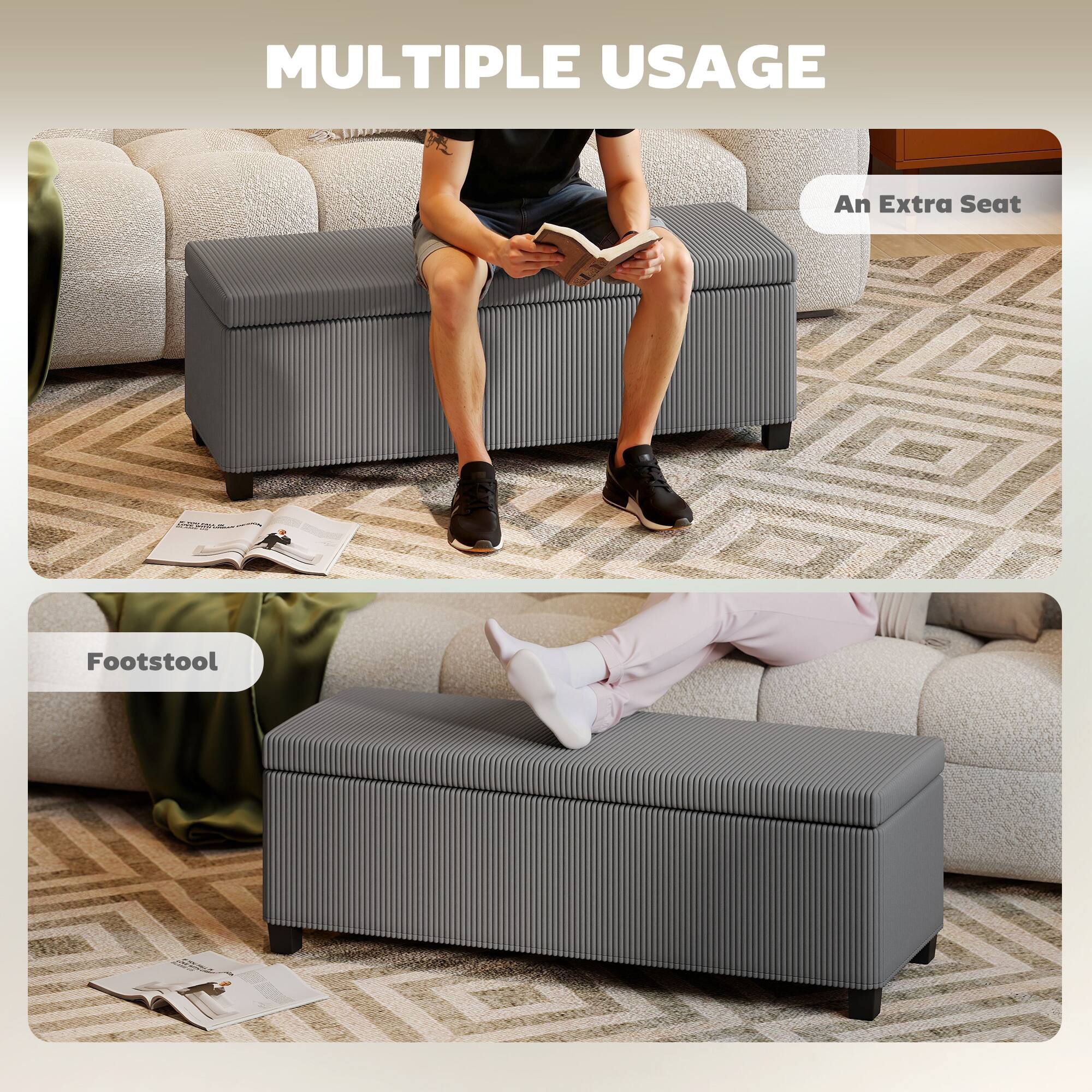 MULTIPLE USAGE

An Extra Seat

Footstool