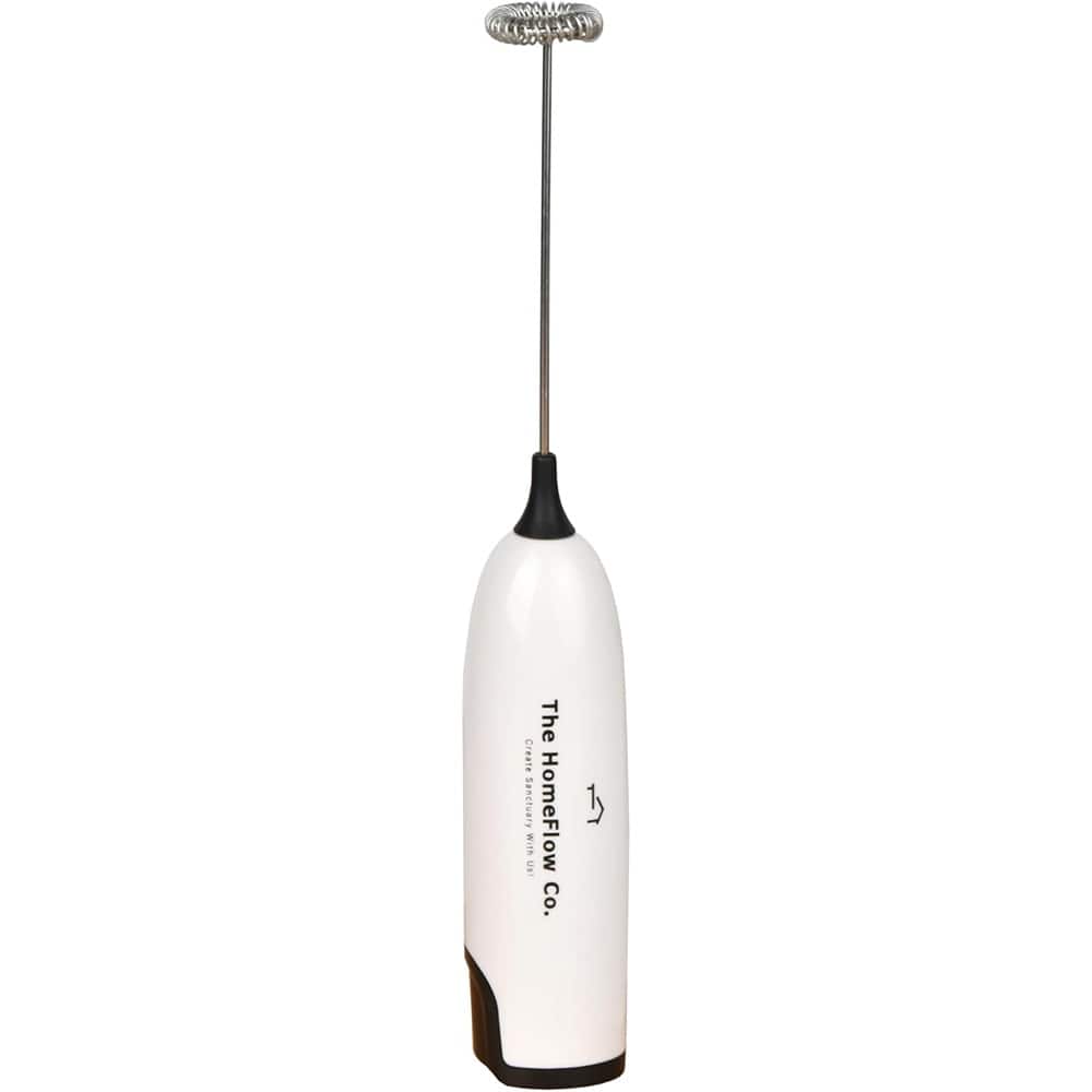 ACJPR - Handheld Milk Frother – Battery Operated Foam Maker, Portable Whisk - White