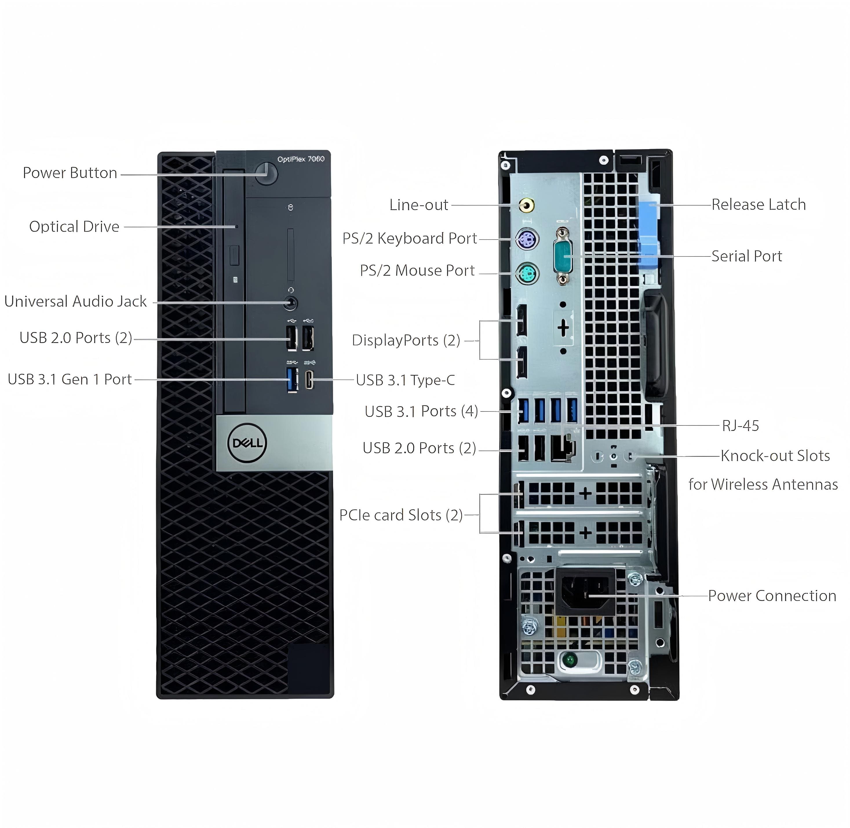 Dell Refurbished Excellent Optiplex 7060 SFF Desktop PC, Intel
