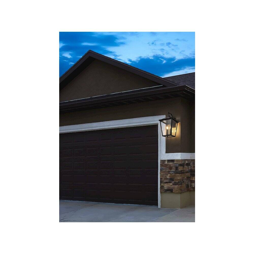 Alt View 4. Elegant Lighting - Frankford 7 inch Outdoor Pendant in Black - Black.
