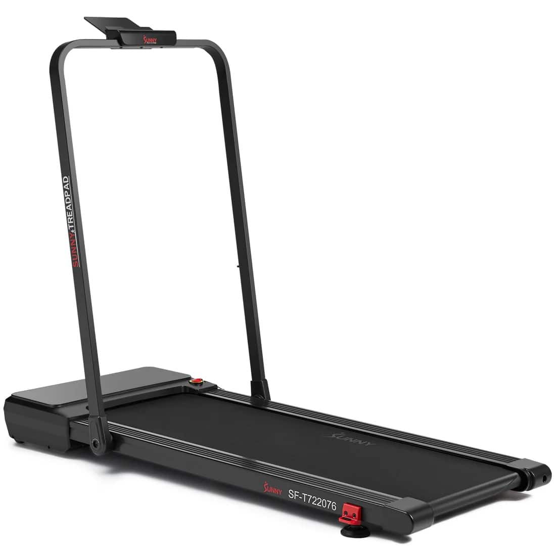 Sunny Health & Fitness - Pacer 2 in 1 Auto Incline Under Desk Walking/Running Smart Treadmill - Black