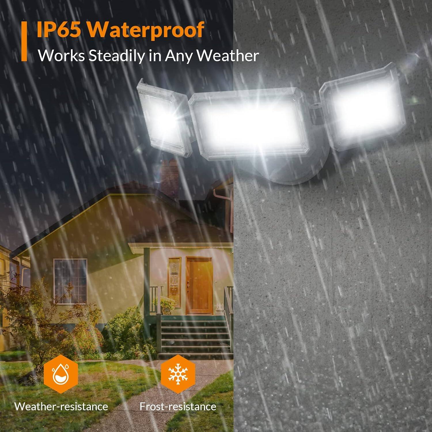 IP65 Waterproof  
Works Steadily in Any Weather  

Weather-resistance  
Frost-resistance