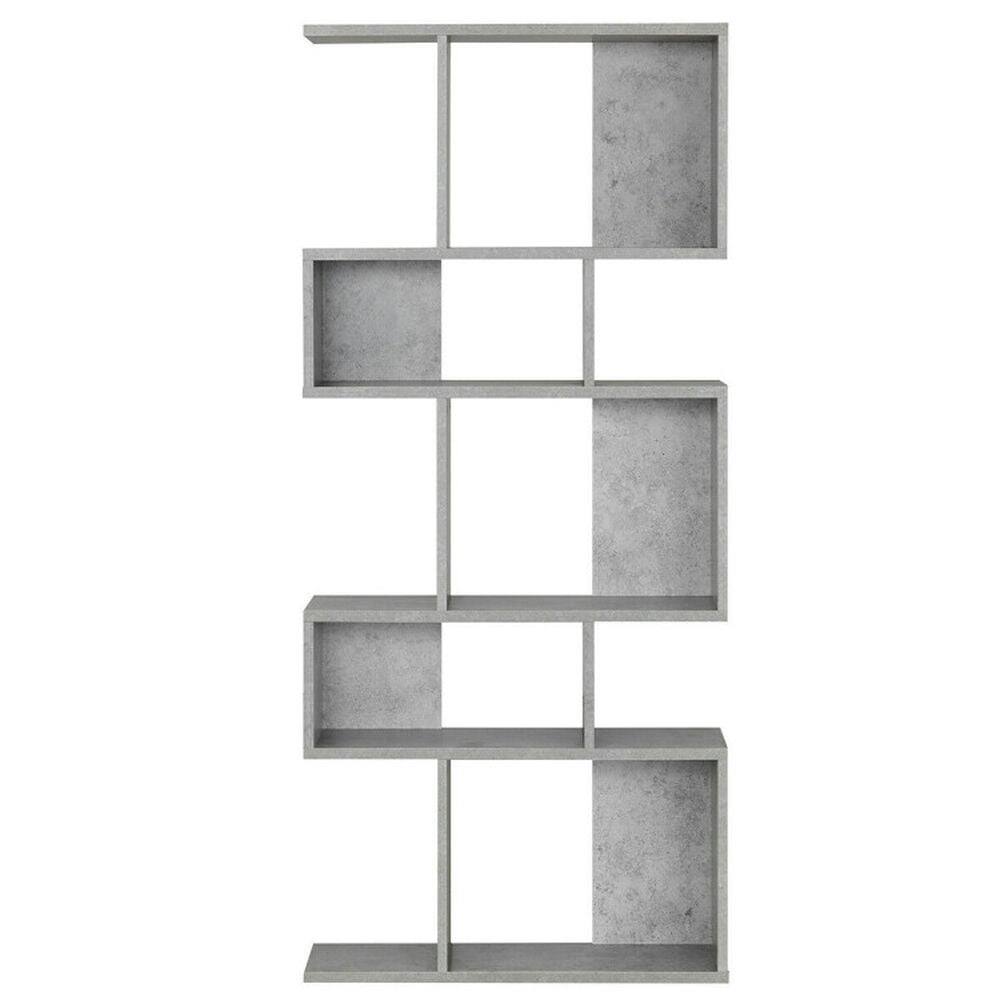 Angle. Kadyn - Open Bookcase Book Shelf,Storage Shelf Unit Plant Stand,5 Cubes Ladder Shelf Corner Bookshelf Display Rack Bookcase-Gray - Gray.