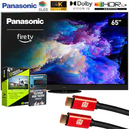 Panasonic - 65" Z95AP Series OLED 4K UHD Smart Fire TV (2025) Bundle with 26 Month Warraty Protection Plan