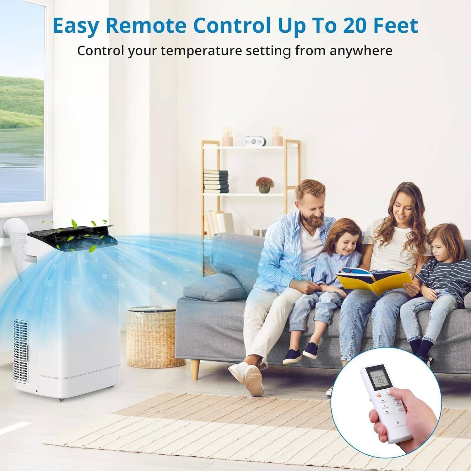 Easy Remote Control Up To 20 Feet  
Control your temperature setting from anywhere