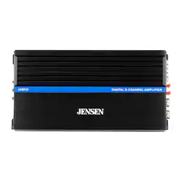 Jensen - JA Series Class-D 5-Channel Car Amplifier | 1,500W Peak, 70W RMS | Compact & Bridgeable | CTA-2006-D Certified - Black