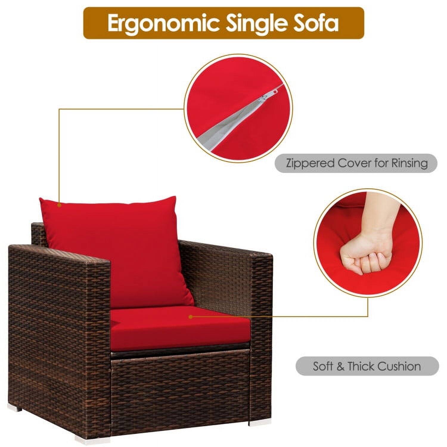 Ergonomic Single Sofa

- Zippered Cover for Rinsing
- Soft & Thick Cushion