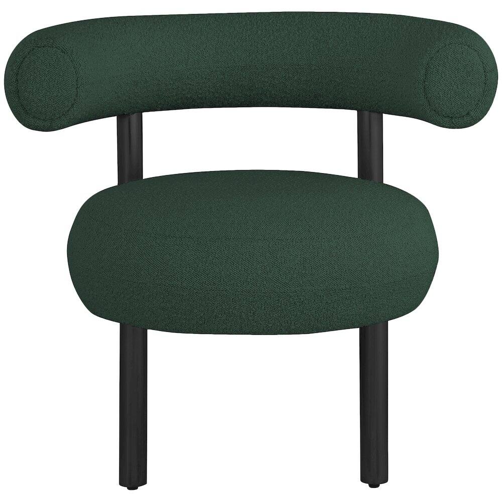 Alt View 2. Meridian Furniture - Bordeaux Green Boucle Fabric Accent Chair - Green.