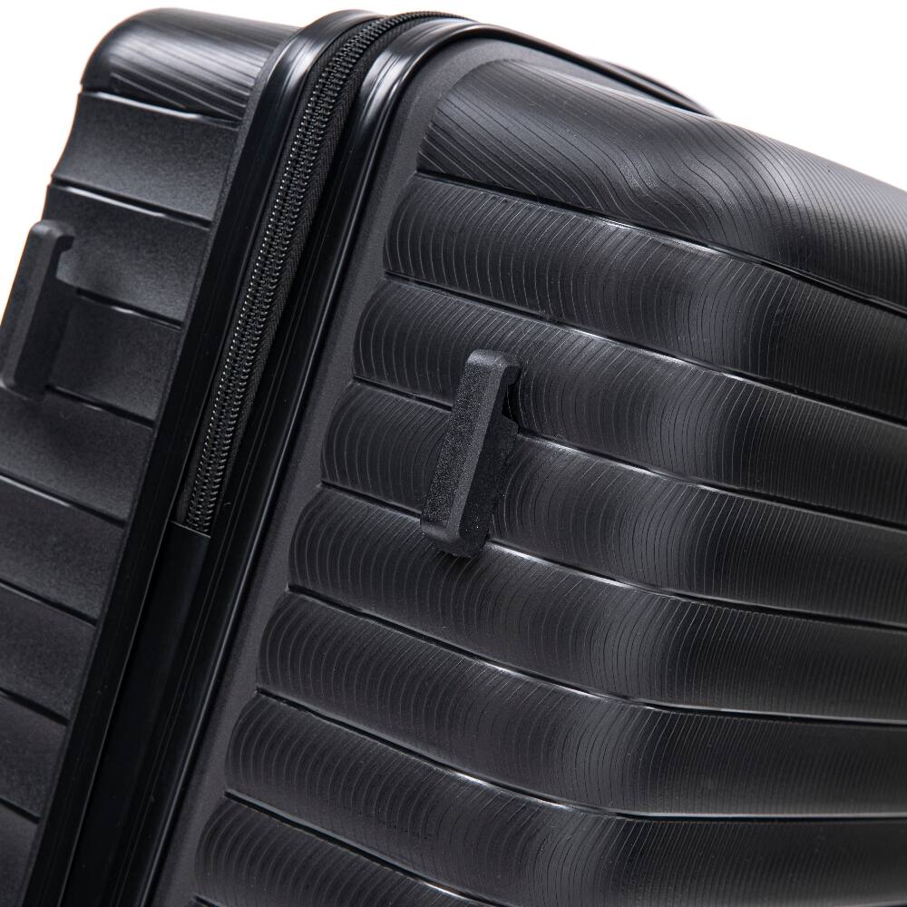 Alt View 1. Ropilly - Ropilly 4 Piece Luggage Set Hard Shell Suitcase Set with Cosmetic Case Black - Black.