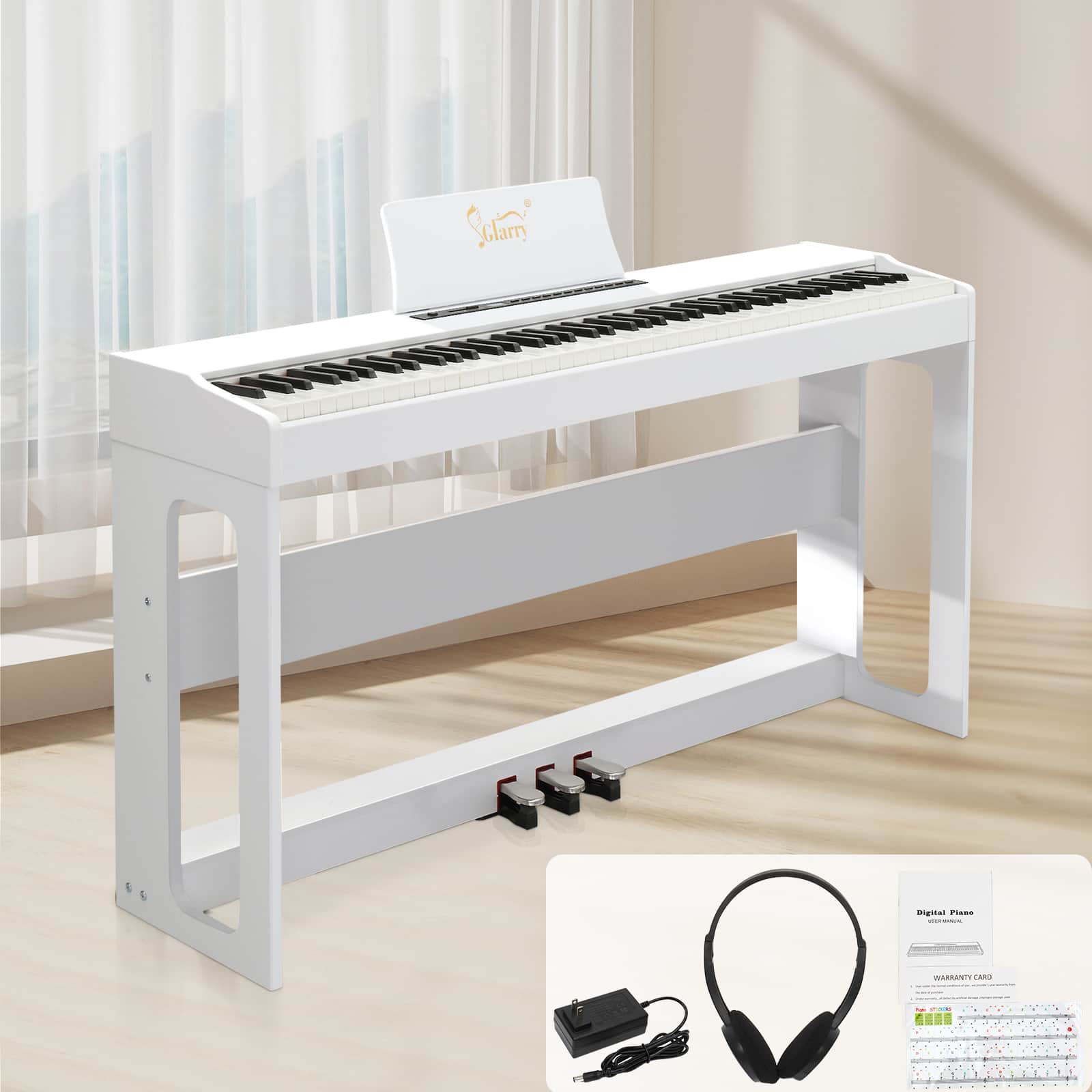 Winado - GDP-104 88 Keys Digital Piano Full Weighted Keyboards With 3 Pedals
