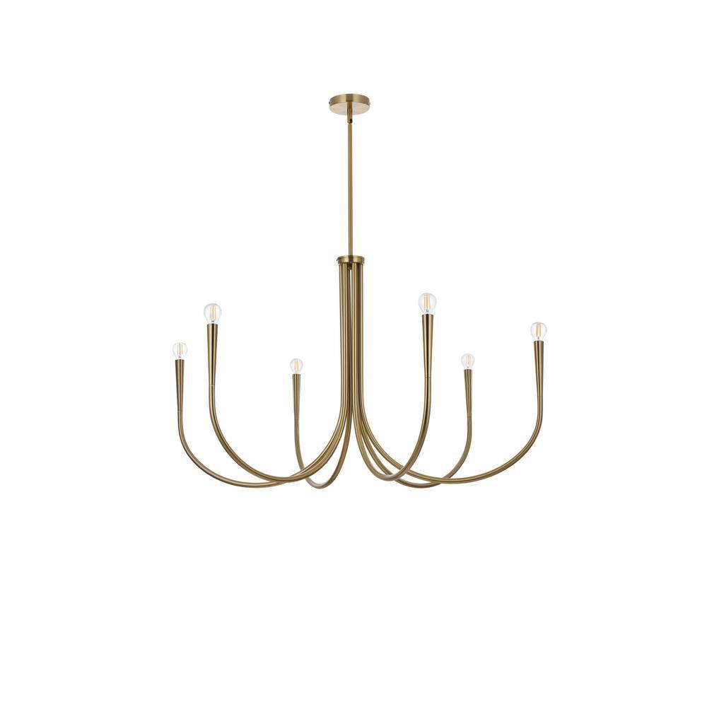 Left. Living District - Layne 42 inch chandelier in Gold - Gold.