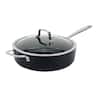 Front. Alva - Alva Maestro Nonstick Ceramic Saute Pan with Glass Lid 4Qt. - Easy to Clean, Oven Safe and Toxin-Free Cookware - Black.