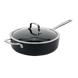 Alva - Maestro Nonstick Sauté Pan with Glass Lid 4Qt. - Easy to Clean, Oven Safe - Black