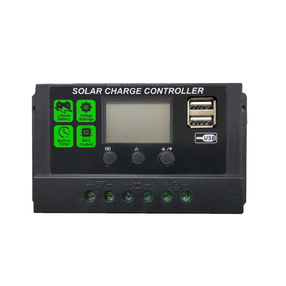SOLAR CHARGE CONTROLLER  
Lithium Battery  
Voltage Settings  
Built-in Timer  
MCU Control  
USB