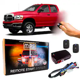 MPC - 1-Button Remote Start Kit For 2008 Dodge Ram 2500 - T-Harness - Key-to-Start - Black