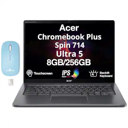 DOCK STORM Acer Chromebook Plus Spin 714 Ultra 5 8GB/256GB Touchscreen IPS Backlit A SuperCLEAR Keyboard