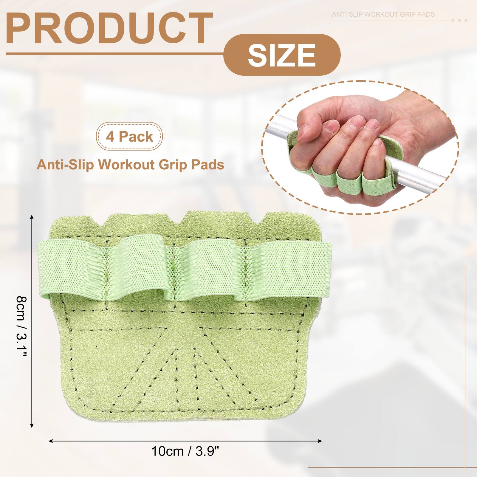 ANTI-SLIP WORKOUT GRIP PADS

PRODUCT
4 Pack Anti-Slip Workout Grip Pads

SIZE
8cm / 3.1"
10cm / 3.9"