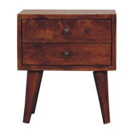 Artisan Furniture - Solid Wood Mini Modern nightstand - Chestnut