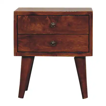Front. Artisan Furniture - Artisan Furniture Solid Wood Mini Chestnut Modern nightstand - Chestnut.